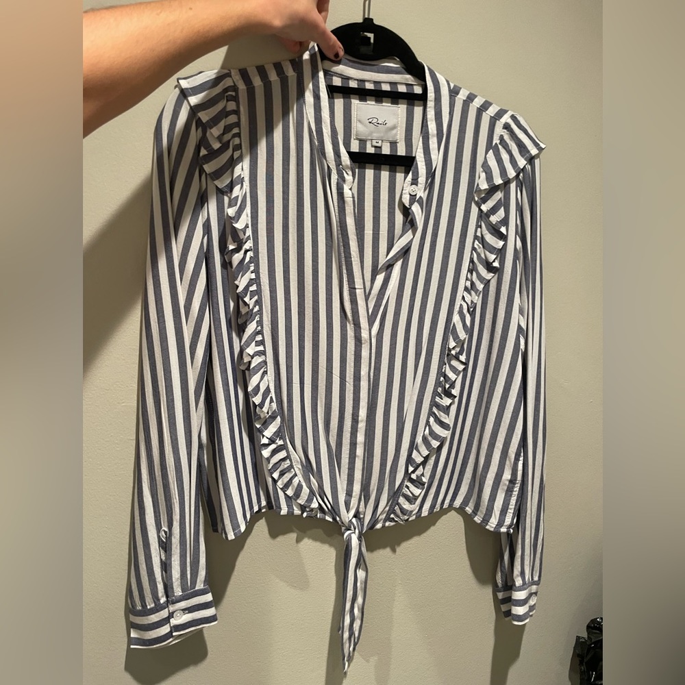 Rails Women's Ruffle Stripe Shirt